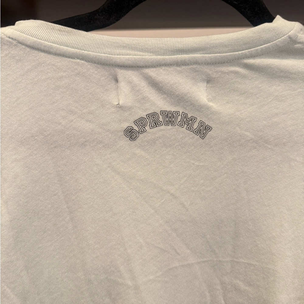 NWT SPRWMN Logo Baby Tee - Light Green - Picture 2 of 6